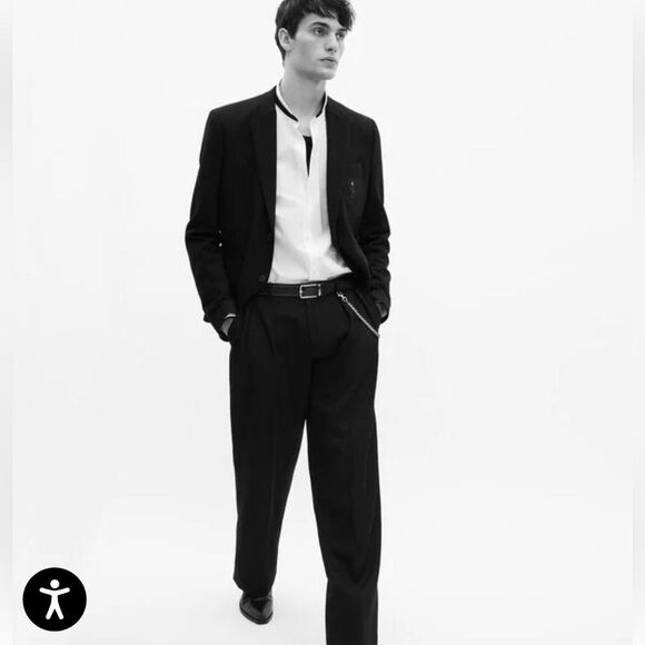 $195 The Kooples REVERSIBLE TWO-TONE LEATHER BELT NWT - Picture 3 of 11